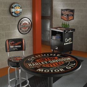 Harley-Davidson showroom with Harley-Davidson garage floor tiles