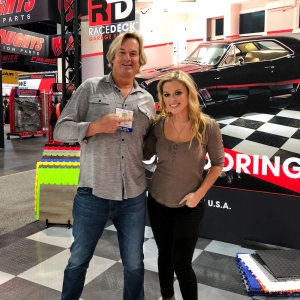 Jorgen Moller and Cristy Lee at the RaceDeck booth