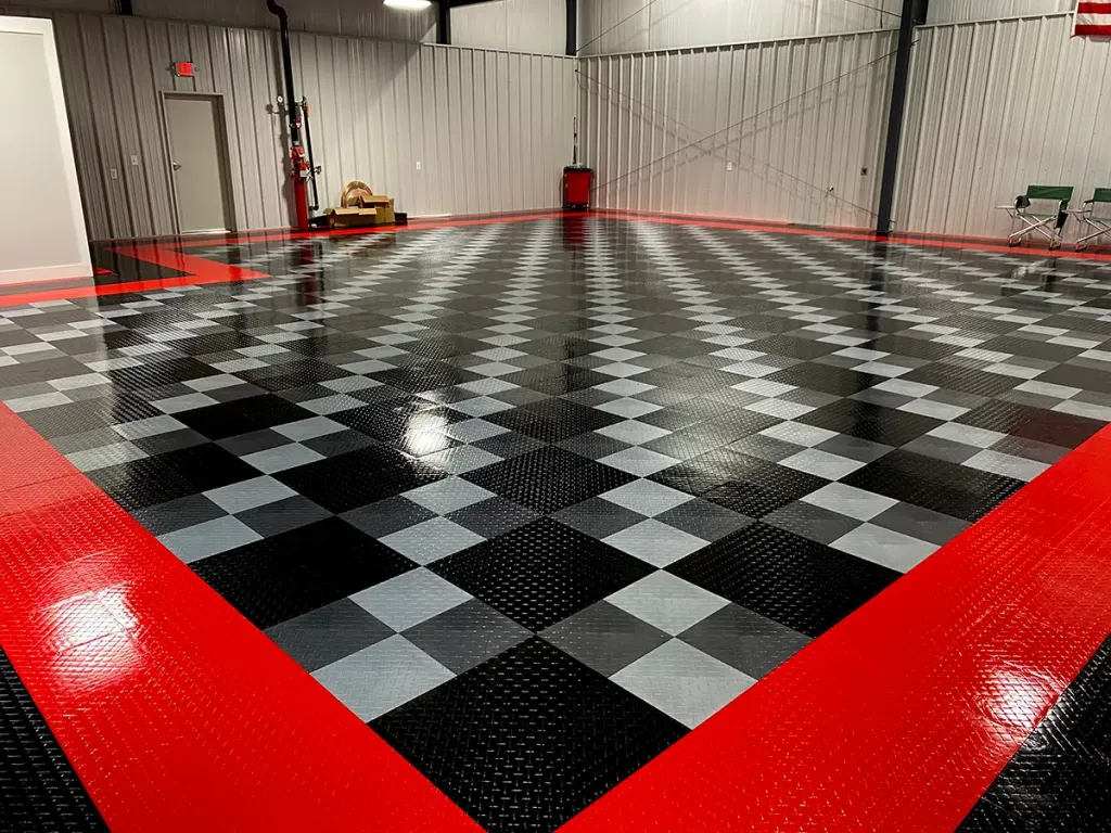 Black, Alloy, Graphite, and Red RaceDeck Diamond with Tuffshield
