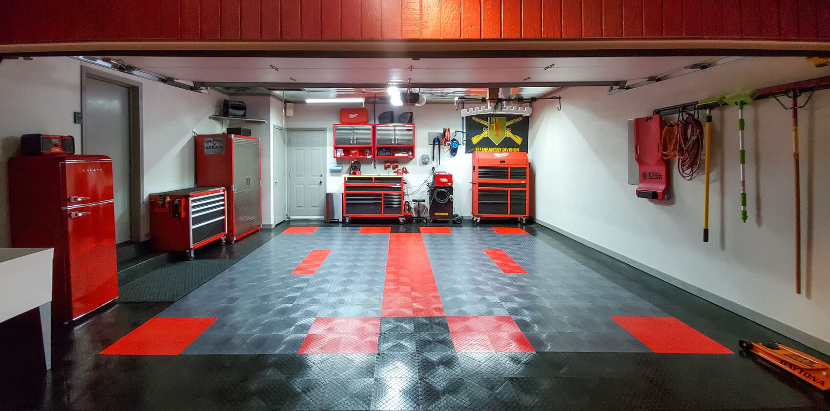 The storage solutions in this garage take it to the next level