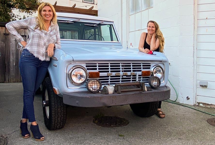 Kerry Moller of RaceDeck takes delivery of her 1969 Ford Bronco