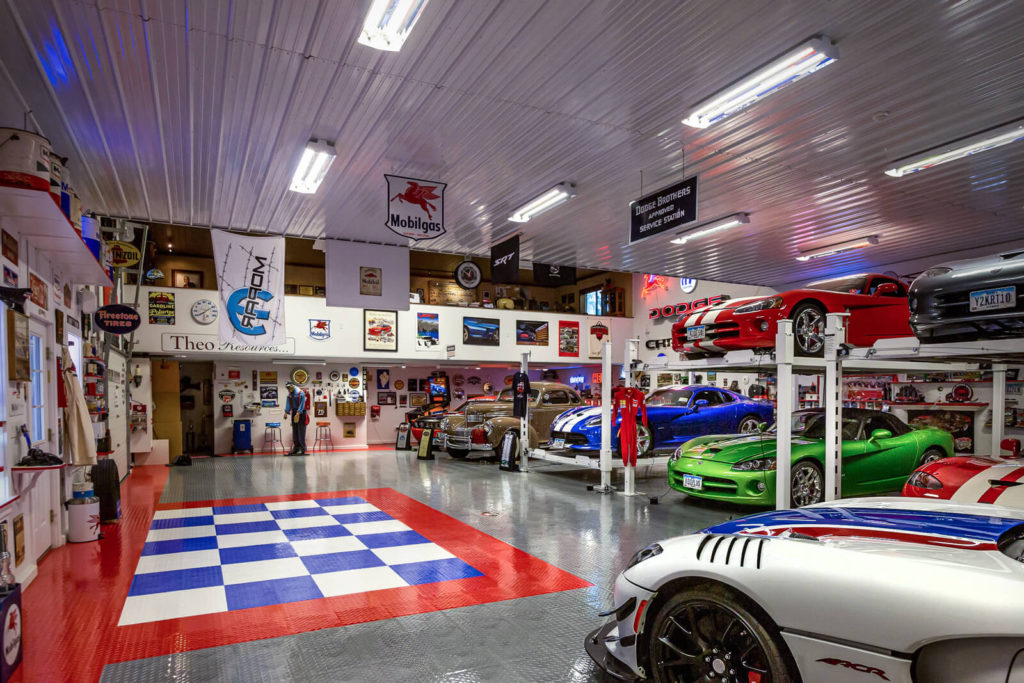 Ted Pacha - View of the car collection and themed garage