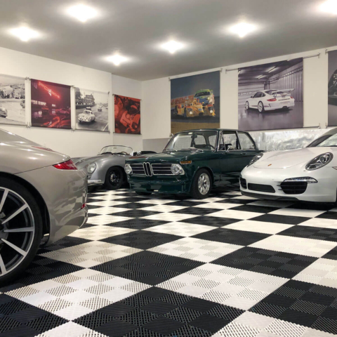 Another view of Aaron's car collection.