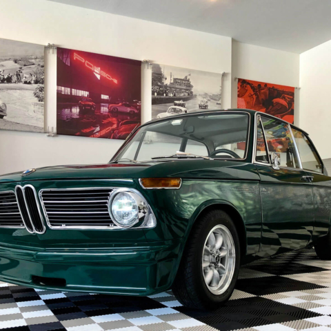 Green vintage BMW