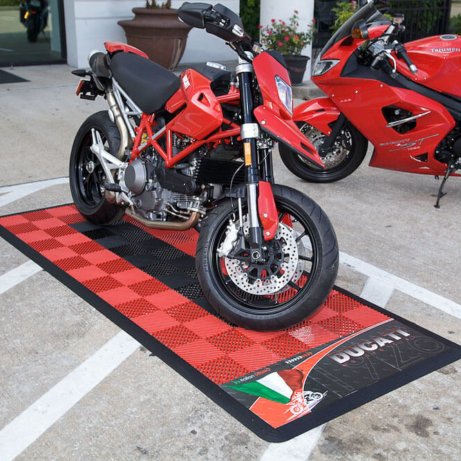 Ducati portable motorcycle pad display