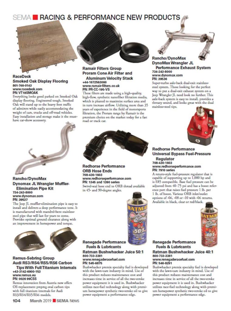 SEMA News Products with Smoked Oak