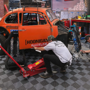 Another view of the Hoonigan booth