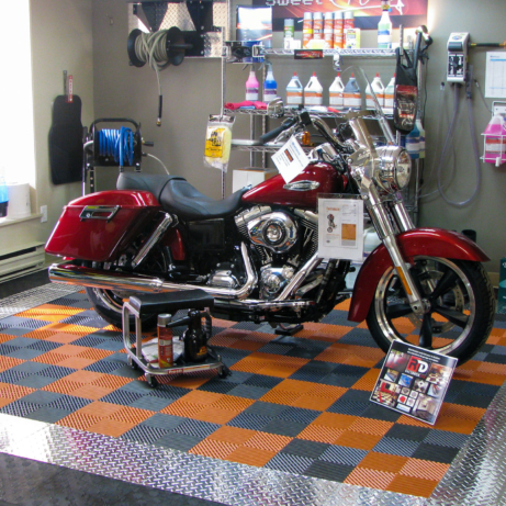 racedeck motorcycle display floors