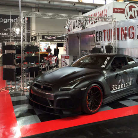RaceDeck XL used for Wagner Tuning's trade show display flooring
