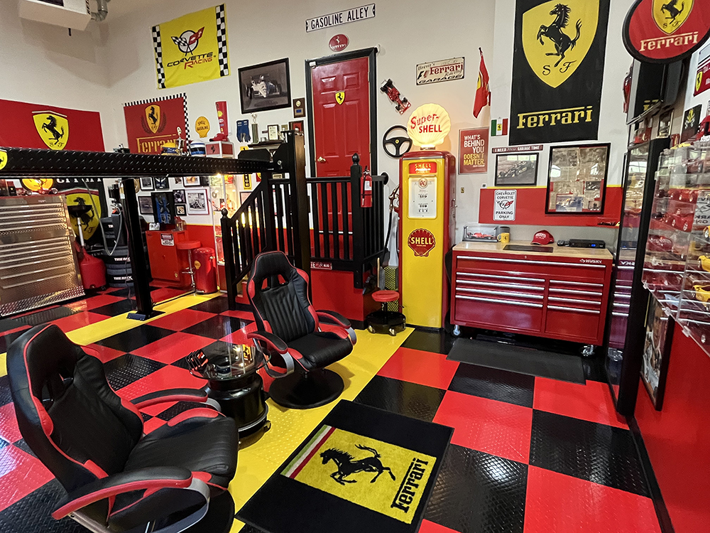 Ferrari Themed Garage RaceDeck Floors