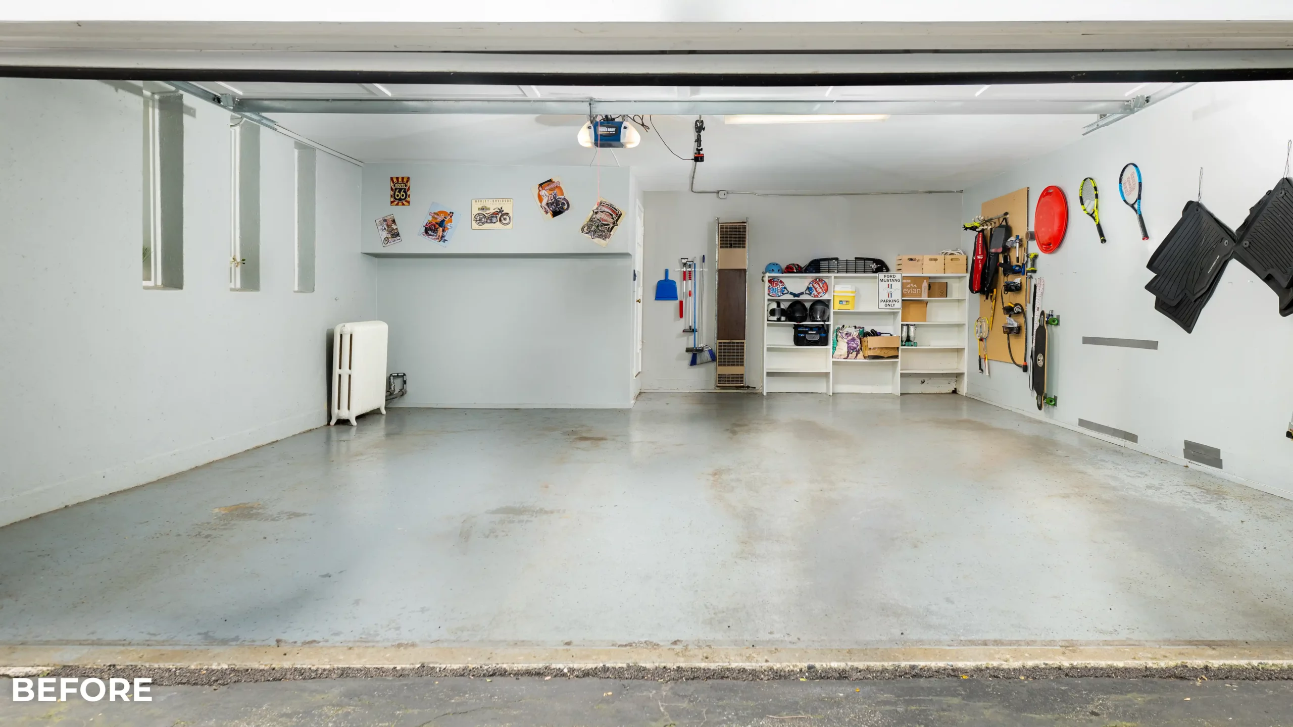 Garage before RaceDeck garage floors